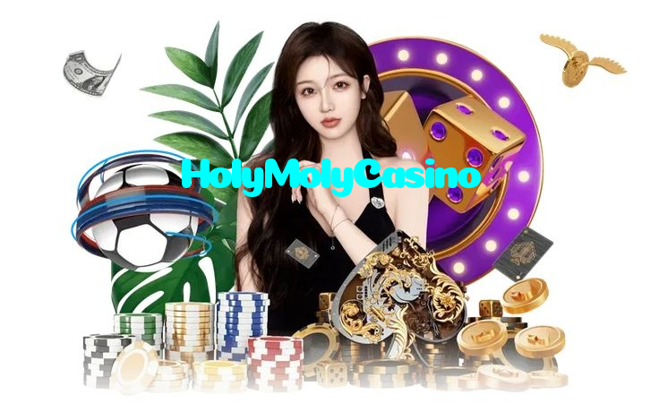 HolyMolyCasino casino presented on mobile device in Pakistan with slots and live games